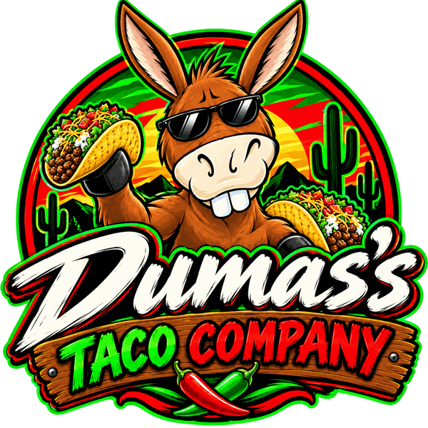 Dumass Taco donkey logo